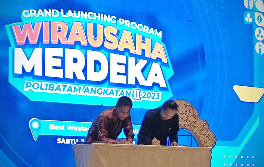 MoU PoliBatam Kerjasama Program Wirausaha Merdeka, Akademi Komunitas Negeri Putra Sang Fajar Blitar – Polibatam Lakukan MoU
