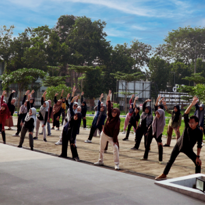 10-SenamSehat Senam Sehat Bakar Semangat Awali Semester Genap di Akademi Komunitas Negeri Putra Sang Fajar Blitar
